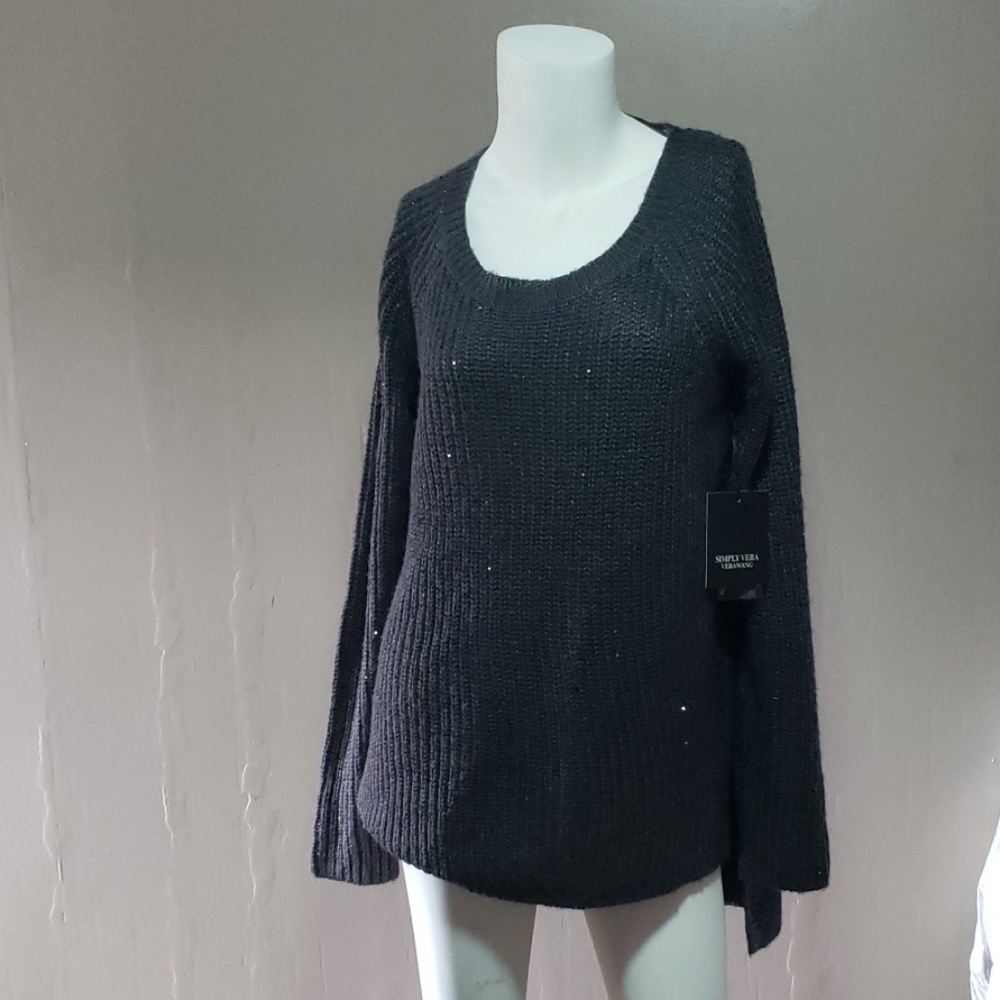 🆕️ Simply Vera VeraWang Charcoal Sweater NWT Sz S